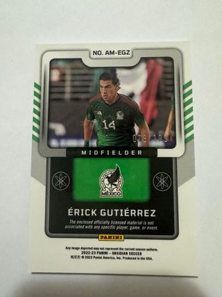 Cromo Erik Gutierrez Obsidian - Mexico