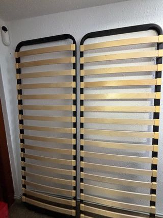 Somier doble/individual - metal y madera