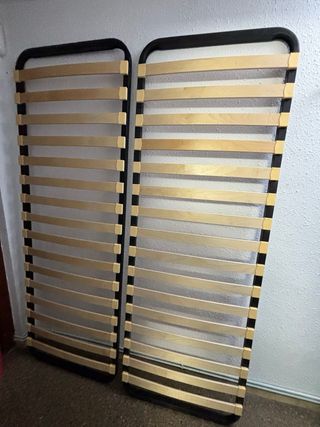 Somier doble/individual - metal y madera