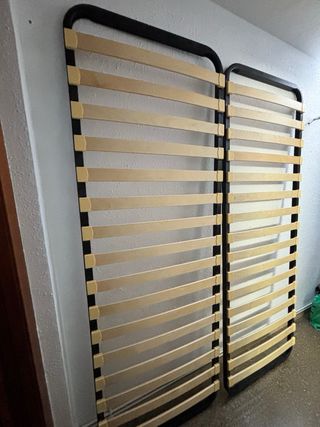 Somier doble/individual - metal y madera