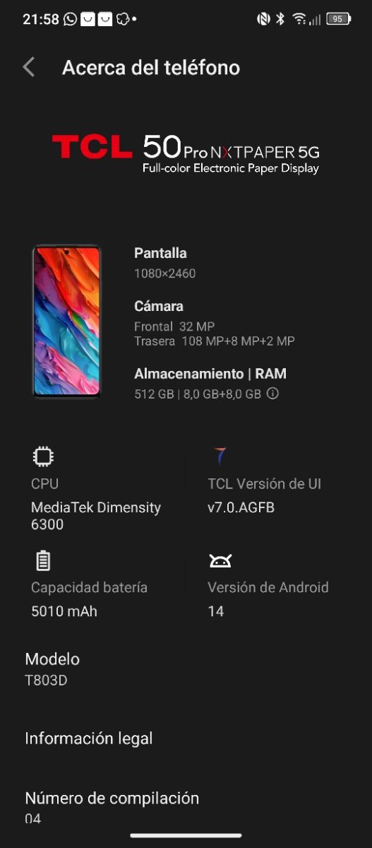 TCL 50 Pro Nxtpaper 5G