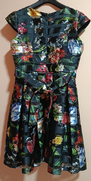 Vestido floral negro - ocasión