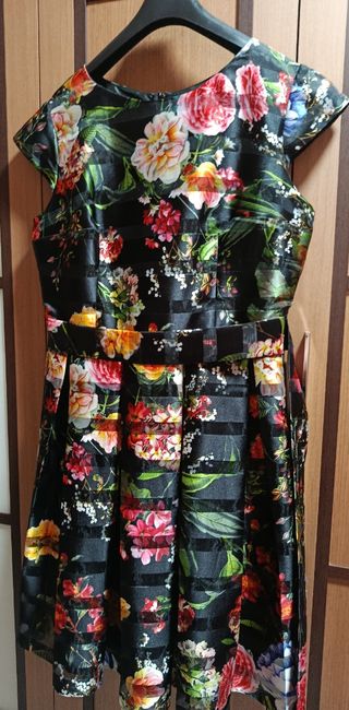 Vestido floral negro - ocasión