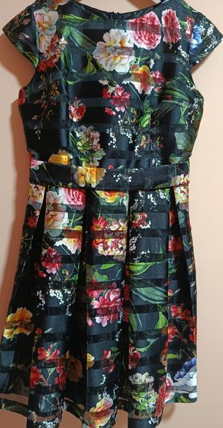 Vestido floral negro - ocasión