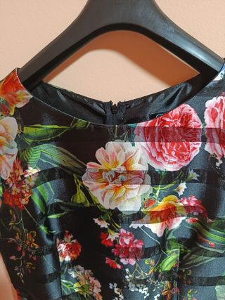 Vestido floral negro - ocasión