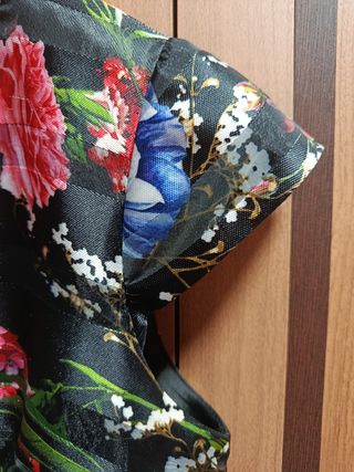 Vestido floral negro - ocasión