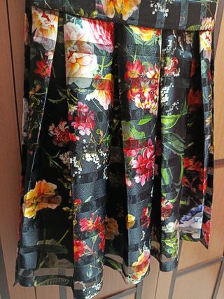 Vestido floral negro - ocasión