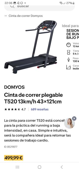 Cinta correr DOMYOS T520A