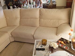 Sofá rinconera beige