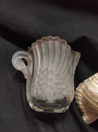 Jarra cristal & caracola vintage