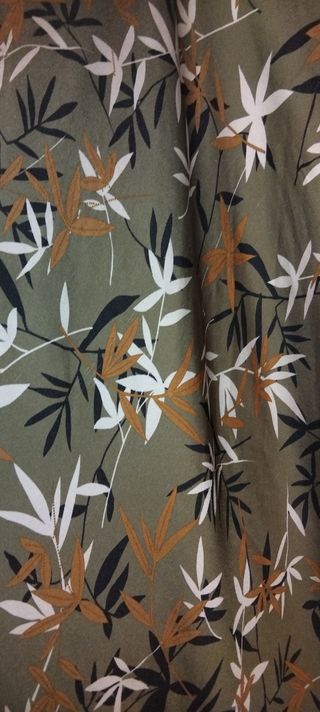 Vestito lungo verde oliva floreale