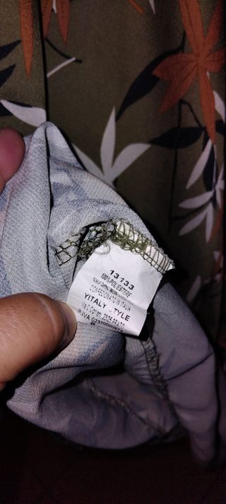 Vestito lungo verde oliva floreale