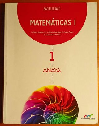 Libro Matemáticas I 1⁰ Bachillerato