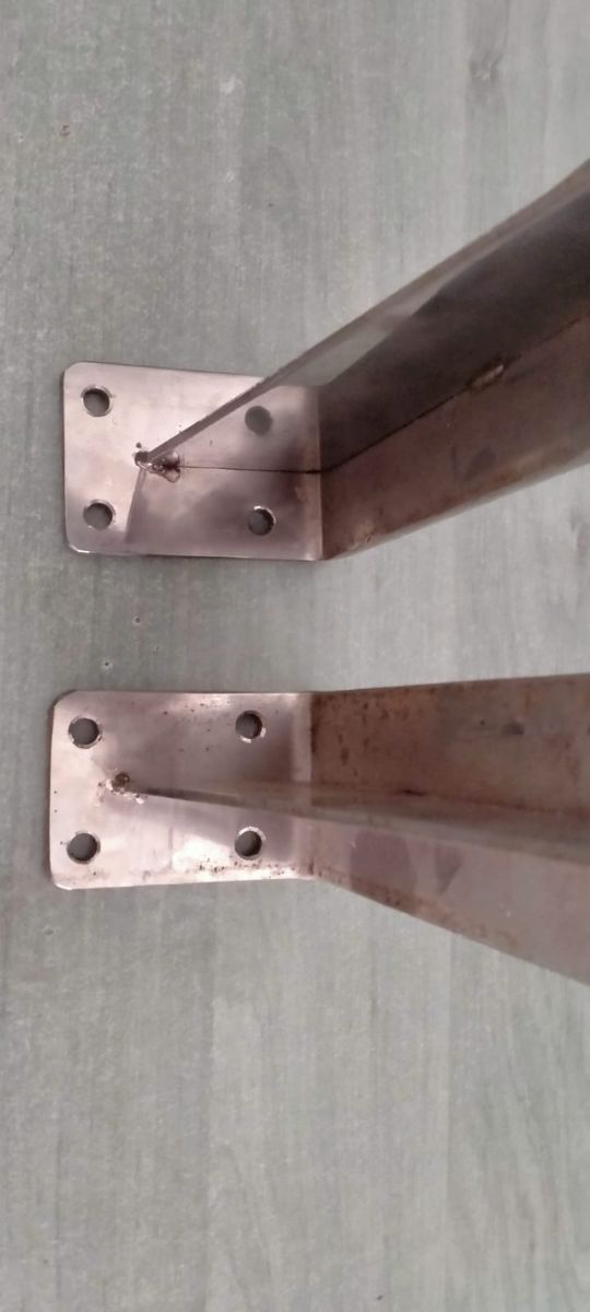 2 Soportes Acero Inoxidable Medidas:42x6 groso 6mm