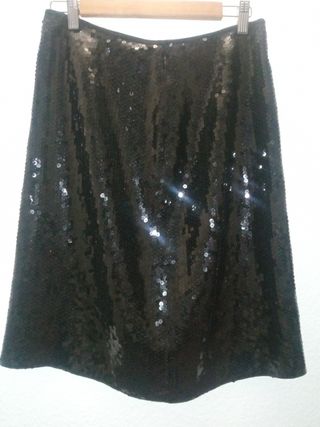 Falda negra lentejuelas