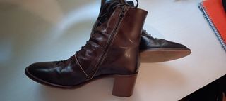 Botines Piel Marrón Talla 38