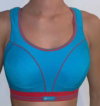 Sujetador deportivo Shock Absorber turquesa-rojo