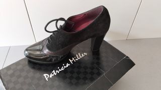 Zapatos Patricia Miller charol negro/marley, T 37.