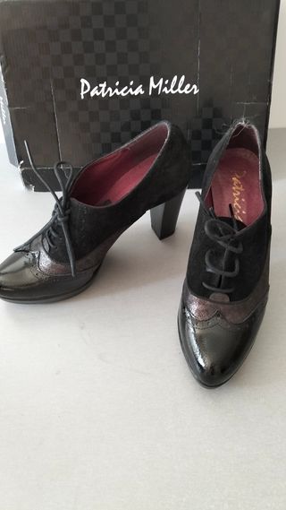 Zapatos Patricia Miller charol negro/marley, T 37.