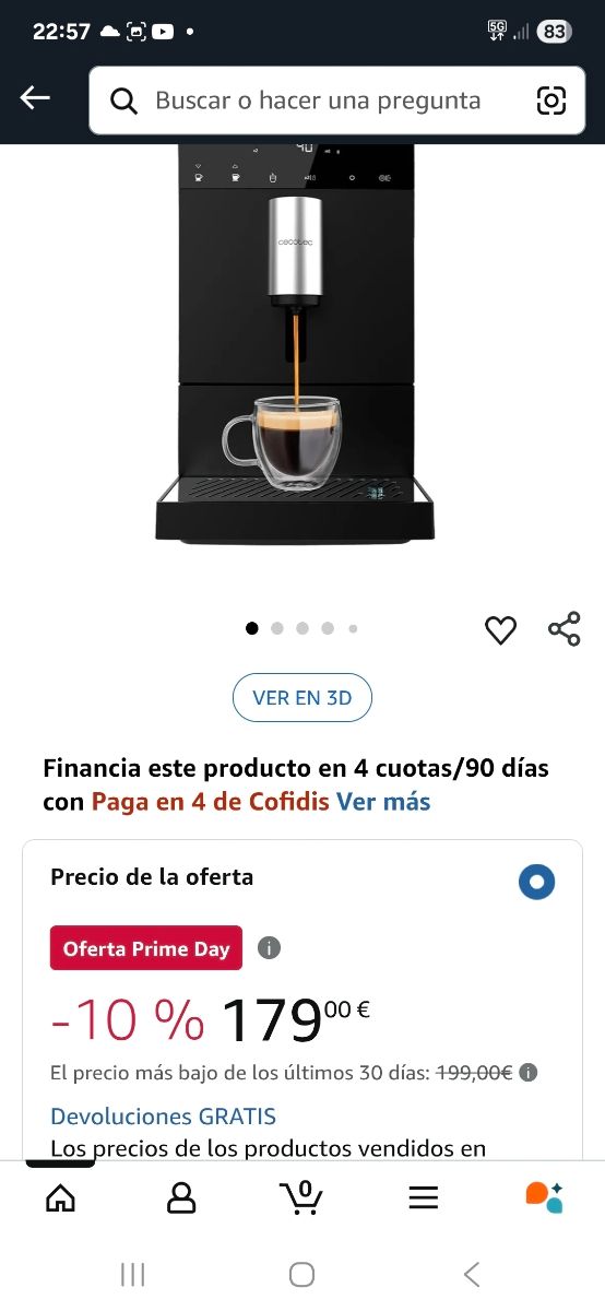 Cafetera Cecotec Automática