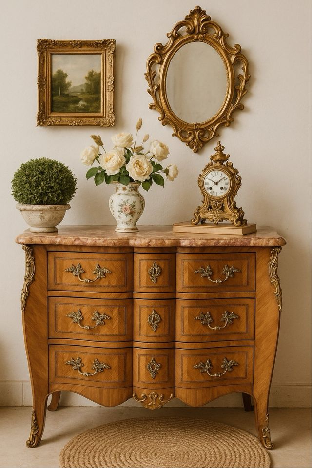 Cómoda bombé histórica original Luis XV