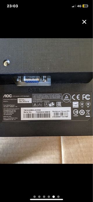 Monitor AOC 23" Negro
