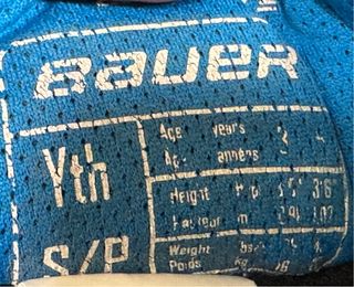 Equipo hockey Bauer niño 3-9 años, talla S