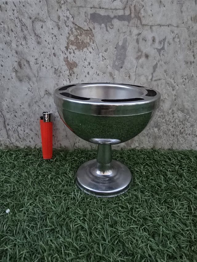 Cenicero acero inoxidable vintage