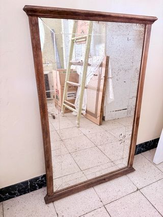 ESPEJO VINTAGE TRAPECIO BISELADO ANTIGUO 62x5x94cm