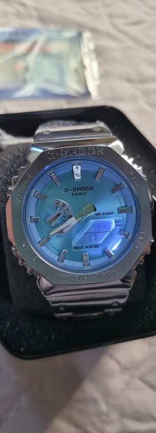 Casio G-SHOCK GM-2100D-2A - Azul y Plata