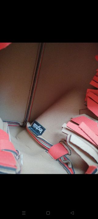 Borsa Leghila Arancione con Frange