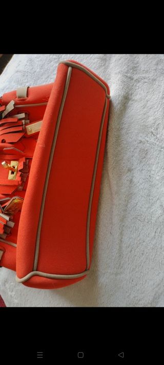 Borsa Leghila Arancione con Frange