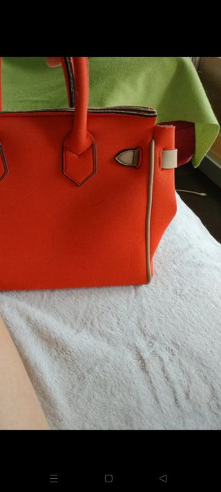 Borsa Leghila Arancione con Frange