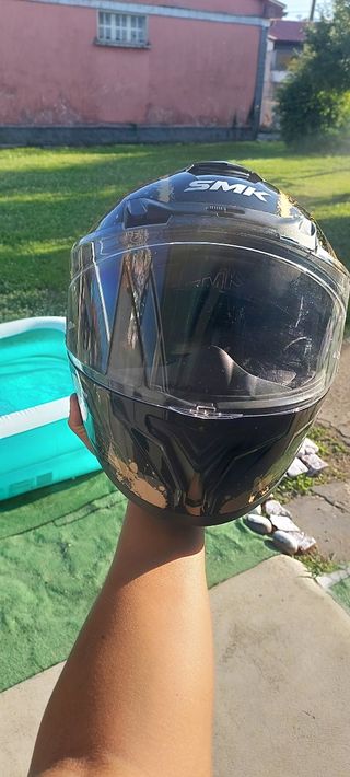 Casco moto SMK taglia M - Nero/Oro