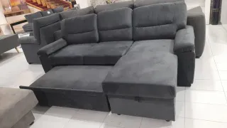 Sofá cama + mesa centro + mesa comedor