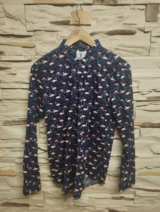 Camisa flamencos slim fit - Manga larga