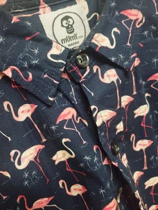 Camisa flamencos slim fit - Manga larga