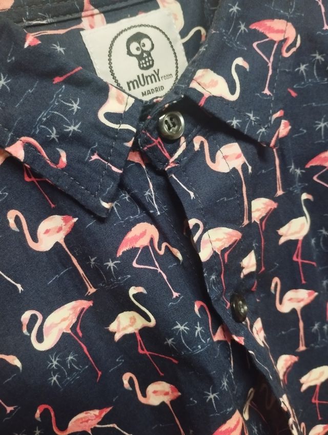 Camisa flamencos slim fit - Manga larga