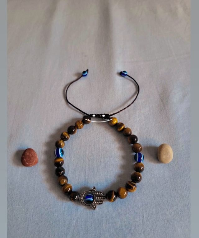 Pulsera ojo de tigre | Hamsa