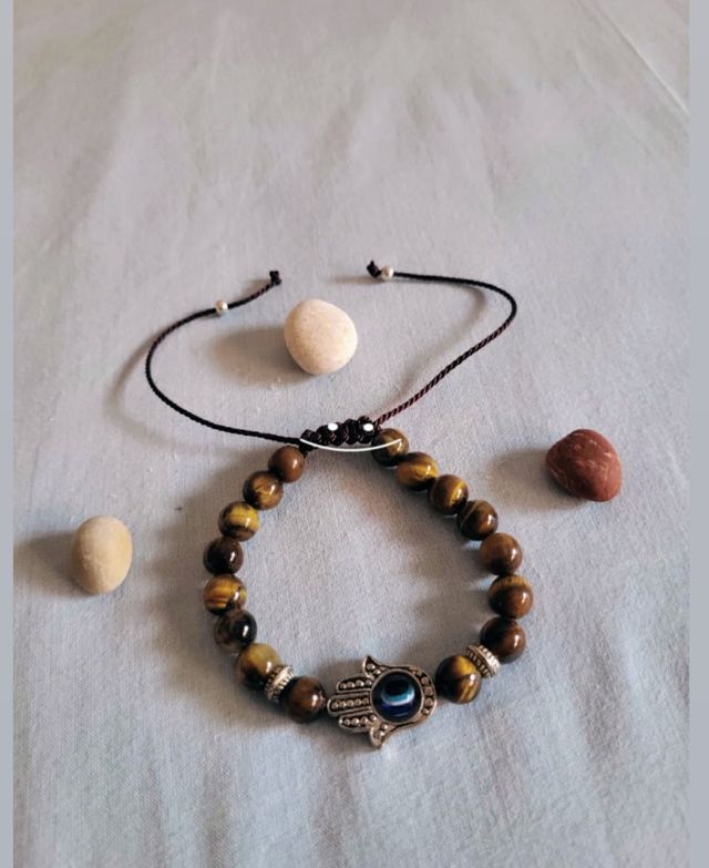 Pulsera ojo de tigre | Hamsa
