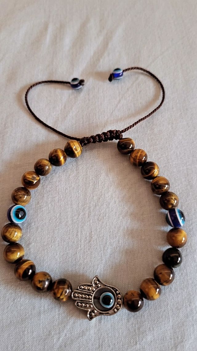 Pulsera ojo de tigre | Hamsa