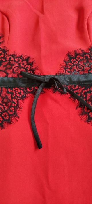Vestido rojo encaje MSA