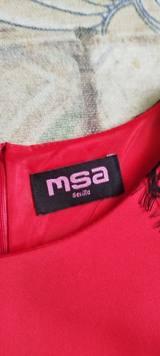 Vestido rojo encaje MSA