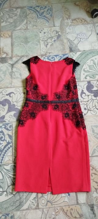 Vestido rojo encaje MSA