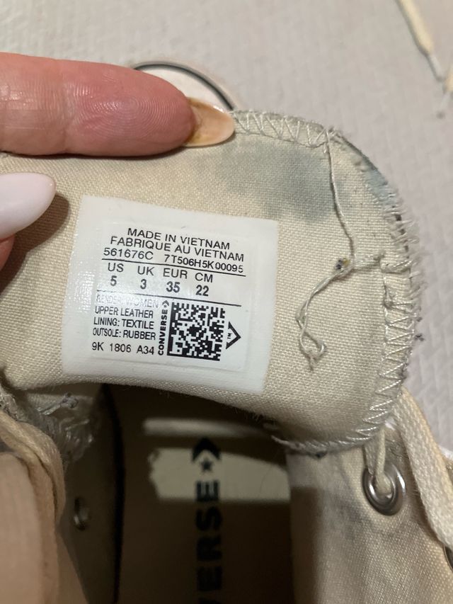 Converse blancas plataforma