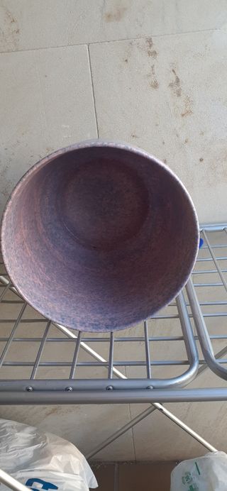 Maceta porcelana gris-rosa