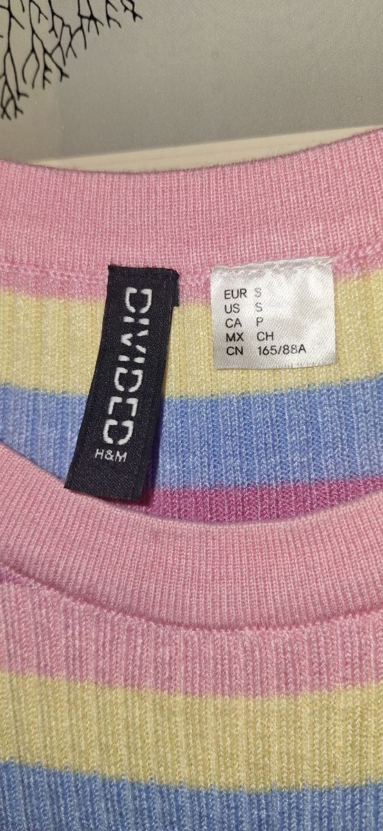 Vestido H&M multicolor rayas - Talle S