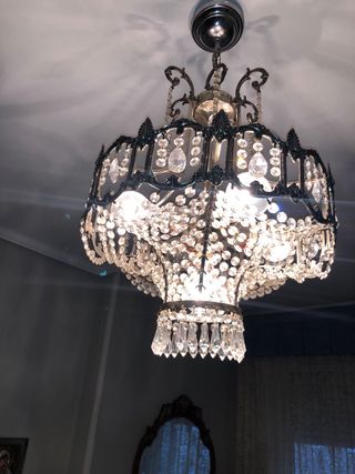 Lampara araña cristal vintage