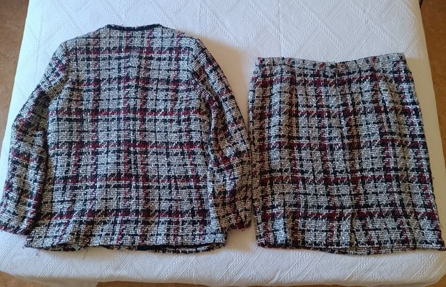 Traje chaqueta mujer - Rojo y negro