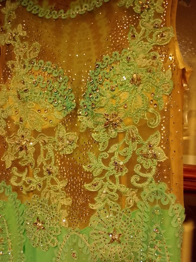 Vestido fiesta verde agua usado